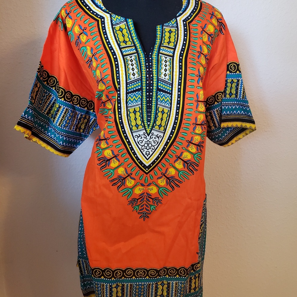 New Wakanda Forever Inspired Orange Tunic - Picture 2 of 8